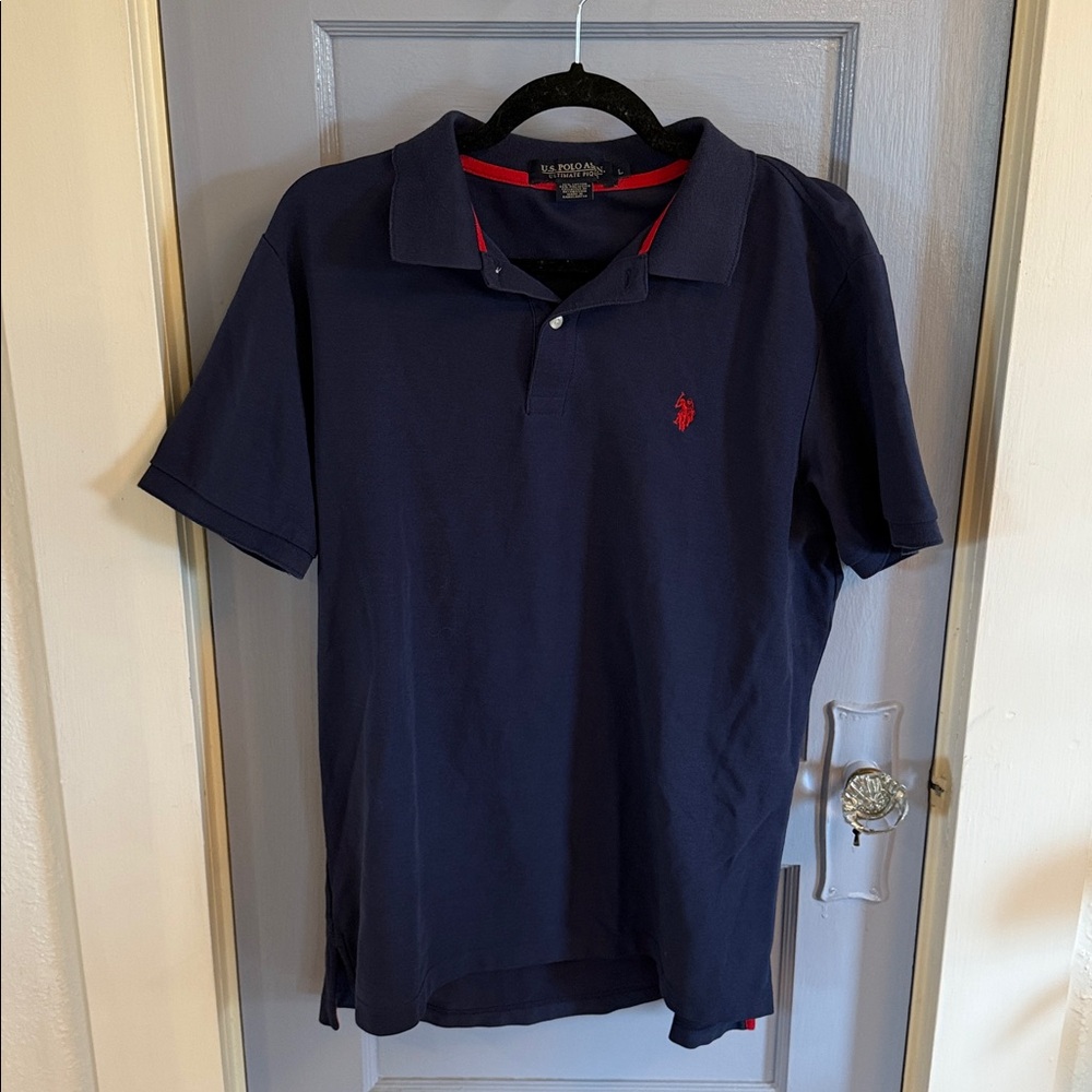 U.S. Polo Assn. Navy Polo with Red Accent